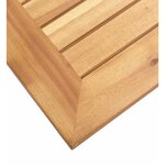 vidaXL Table d'appoint de jardin 45x45x38 cm Bois d'acacia et inox