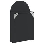 vidaXL Armoire de bain à miroir avec LED arquée noir 42x13x70 cm
