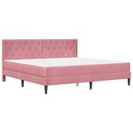 vidaXL Cadre de lit avec matelas Rose 180 x 200 cm Velours