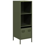 vidaXL Buffet vert olive 35x39x103 5 cm acier