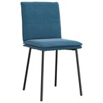 vidaXL Chaises à manger lot de 2 Bleu Velours