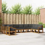 vidaXL Ensemble de canapés d'extérieur 10 Pièces Naturel et Anthracite