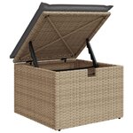 vidaXL Salon de jardin avec coussins 6 Pièces beige résine tressée