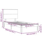 vidaXL Cadre de lit sans matelas blanc bois de pin massif