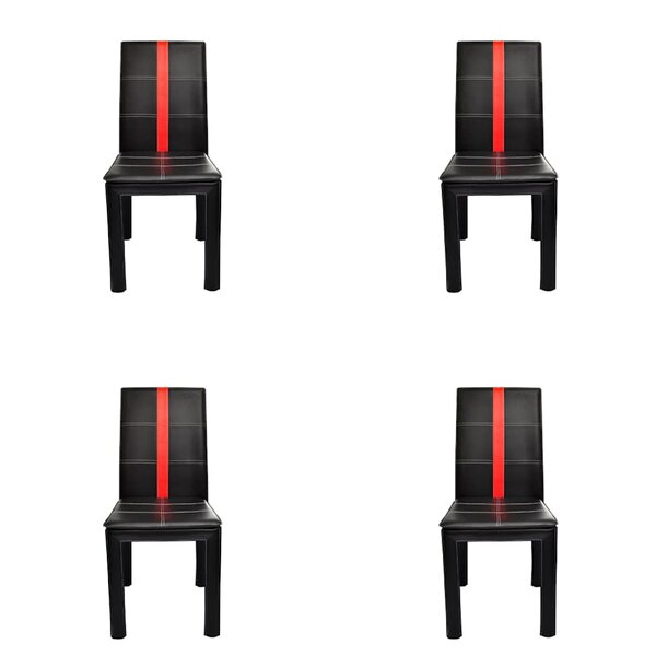 vidaXL Chaises de salle à manger 4 Pièces Noir 46 x 38 5 x 91 cm
