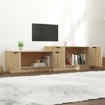 vidaXL Meuble TV Chêne sonoma 158 5x36x45 cm Bois d'ingénierie