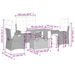 vidaXL Ensemble à manger de jardin coussins 4 Pièces beige résine tressée
