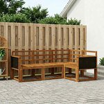 vidaXL Ensemble de canapés d'extérieur 4 Pièces Naturel