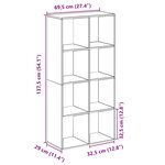 vidaXL Étagère séparatrice de pièce chêne sonoma 69 5x29x137 5 cm