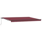 vidaXL Auvent manuel rétractable bordeaux 500x300 cm