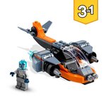 Lego creator 3-en-1 31111 le cyber drone  jeu de construction 3-en-1  incluant un cyber drone  un cyber robot et un cyber scooter