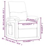 vidaXL Fauteuil de massage Crème Tissu
