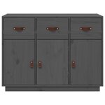 vidaXL Buffet Gris 100x40x75 cm Bois massif de pin
