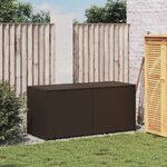 vidaXL Boîte de rangement de jardin marron 283L résine tressée