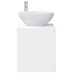 vidaXL Vanité de lavabo mural Blanc brillant 49 5 x 44 5 x 65 cm