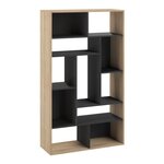 Bibliotheque SEOUL Noir et Chene naturel 90,8 X 162,8 Temahome