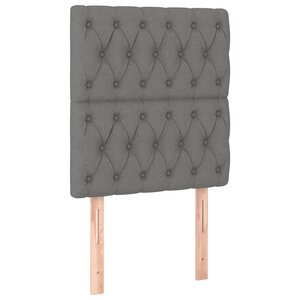 vidaXL Tête de lit Gris foncé 80x7x118/128 cm Tissu