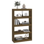 vidaXL Bibliothèque/Séparateur de pièce Marron miel 80x30x135 5 cm Pin