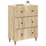 vidaXL Armoire à tiroirs Chêne Sonoma 66 x 34 5 x 90 cm