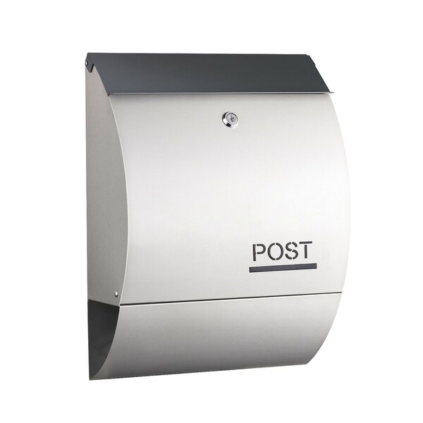 Boite aux lettres design porte-journaux murale acier