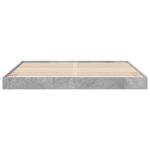 vidaXL Cadre de lit gris béton 180x200 cm bois d'ingénierie