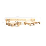 Salon de jardin meuble d'extérieur ensemble de mobilier palette 6 pièces naturel bois 02_0018472