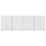vidaXL Meuble TV mural 2 Pièces Blanc 59 5 x 31 x 40 cm Bois d'ingénierie