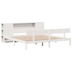vidaXL Lit bibliothèque sans matelas blanc 180x200 cm bois pin massif