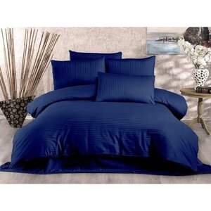 Parure de lit - housse de couette 220 x 240 + 2 taies d'oreiller 60 x 60  70  polyester - Bleu