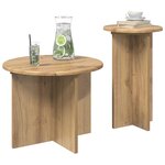 vidaXL Ensemble de tables d'appoint 2 pièces Chêne artisanal