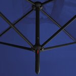 vidaXL Parasol de jardin double avec mât en acier bleu azuré 600x300cm