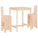 vidaXL Ensemble de bar de jardin 3 Pièces bois de pin massif