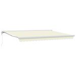 vidaXL Auvent Rétractable Crème 450 × 300 cm Tissu  Métal