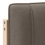vidaXL Tête de lit capitonnée Marron et Taupe 135 cm Pin massif