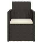 vidaXL Fauteuil de jardin avec coussin Noir Résine tressée