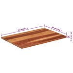 vidaXL Dessus de table Bois solide 25-27 mm 60x90 cm