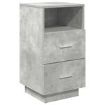 vidaXL Tables de chevet 2 Pièces avec 2 tiroirs gris béton 36x36x68 cm