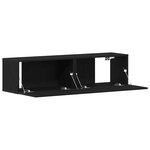 vidaXL Meuble TV chêne noir 120x30x30 5 cm bois d'ingénierie
