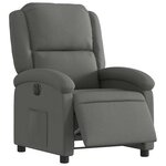 vidaXL Fauteuil inclinable électrique Gris foncé Tissu