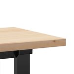 vidaXL Table basse cadre en O 160x40x45 5 cm bois de pin massif acier