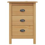 vidaXL Cabinet de chevet avec tiroir HILL Marron miel 46 x 35 x 65 cm