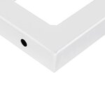 vidaXL Supports d'étagères pour lavabo 2 Pièces blanc rectangulaire acier