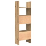 vidaXL Bibliothèque chêne artisanal 60 x 35 x 180 cm Bois d'ingénierie