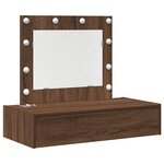vidaXL Table de Toilette Marron 83 x 40 x 70 cm Bois d'ingénierie