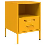 vidaXL Table de chevet jaune moutarde 36x39x50 5 cm