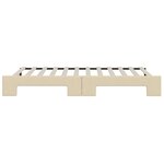 vidaXL Lit de jour avec lit gigogne crème 90x200 cm tissu