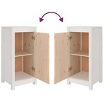 vidaXL Buffet blanc 39x35x80 cm bois massif de pin