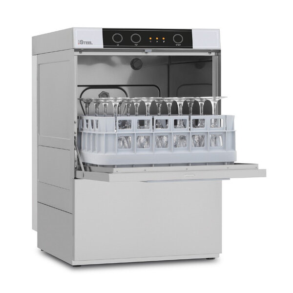 Lave verre professionnel avec adoucisseur 3 5 kw - 390 x 390 mm - steel340av1 - colged -  - acier inoxydable 436x535x670mm