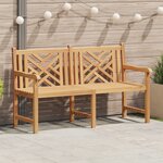 vidaXL Banc de jardin Marron 150 x 60 x 90 cm Bois de teck solide