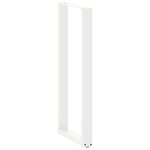 vidaXL Pieds de table de bar en U 2 pièces blanc 50 x (110-111) cm acier